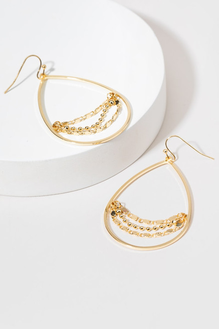 Meredith Chain Tear Drop Earrings