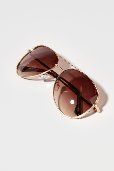 Allison Tortoise Shell Handle Metal Aviators
