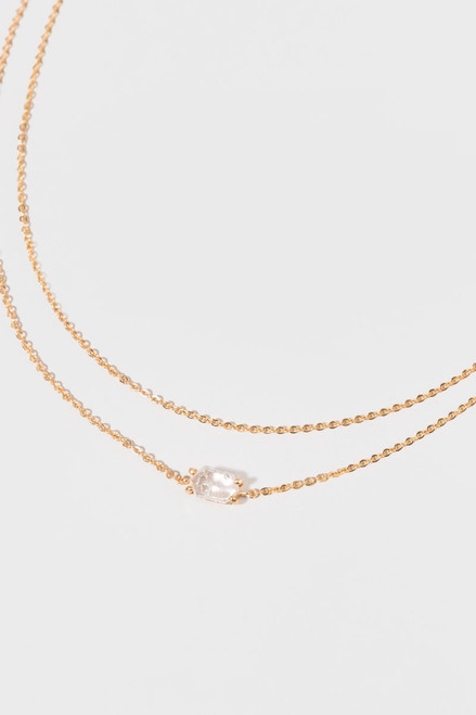 Cecilia Crystal Pendant Delicate Necklace