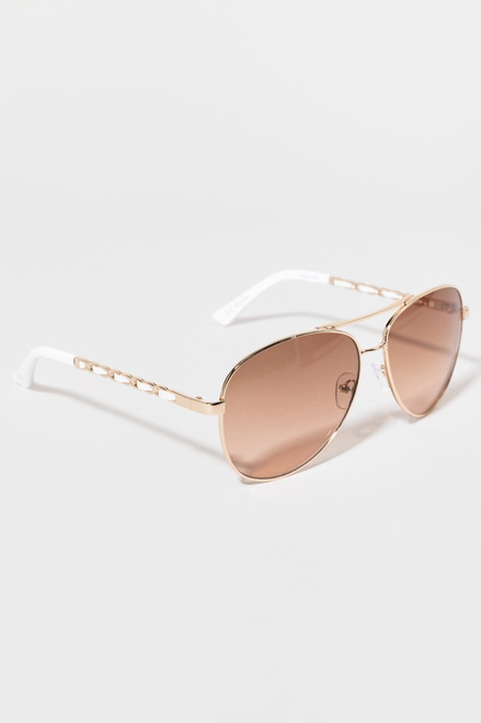 Loraine Link Chain Aviator Sunglasses