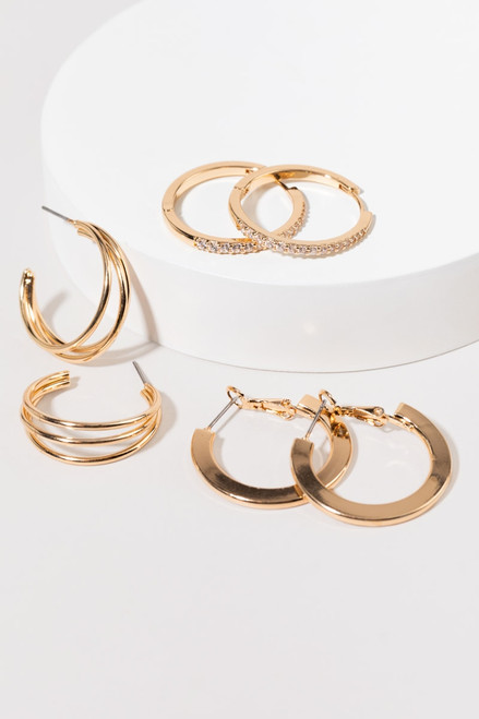 Janie Gold Hoop Earring Set