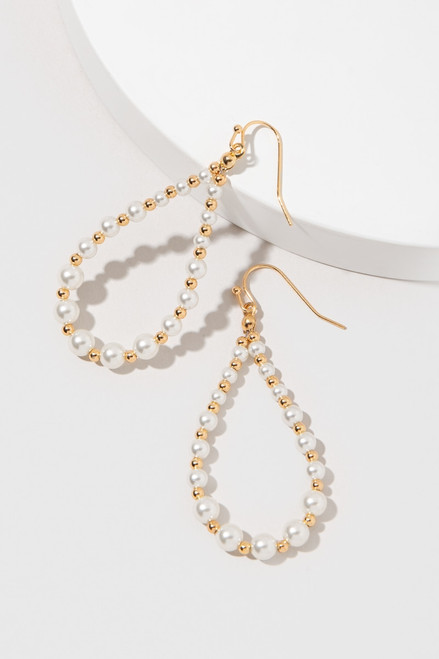 Marla Pearl And Gold Drop Earrings