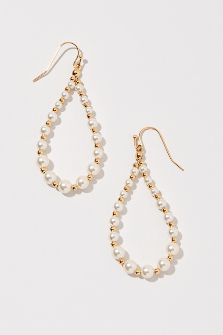 Marla Pearl And Gold Drop Earrings