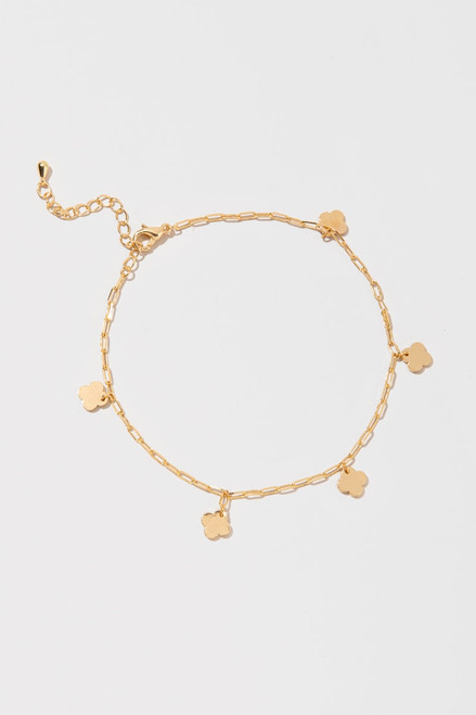 Lilian Shaky Clovers Anklet