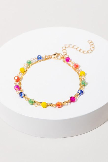 Cora Rainbow Bead Bracelet