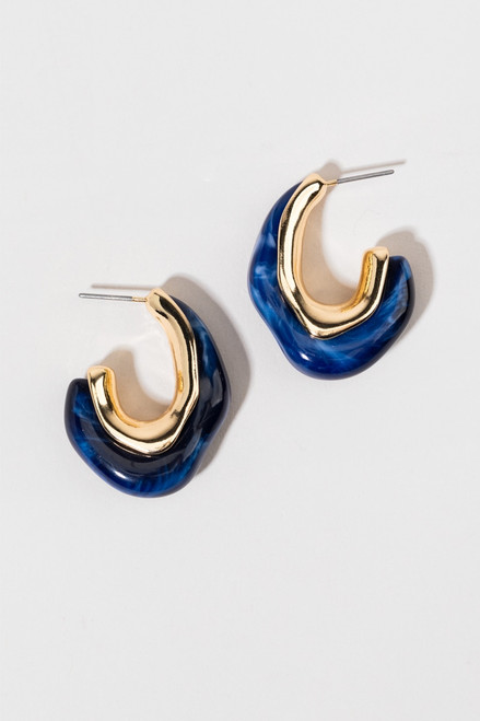 Susan Resin Organic Hoop Earrings