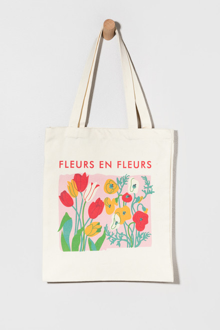 Fleurs En Fleurs Canvas Tote