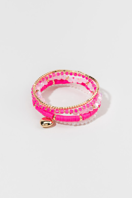 Debra Rubber Heart Bracelet Set