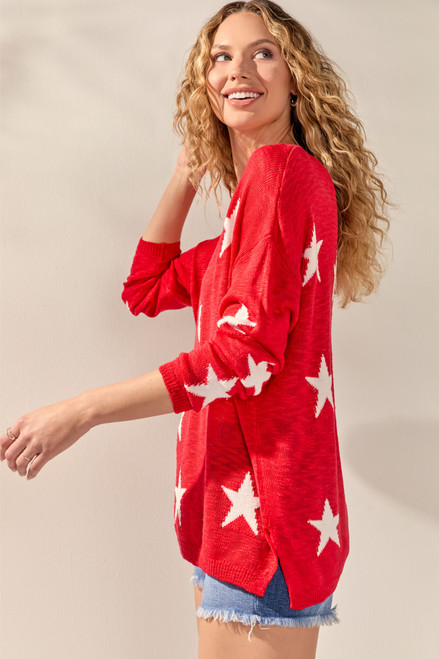 Alicia All Over Star Tunic Pullover