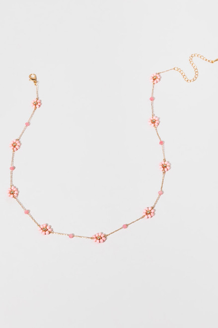 Stella Beaded Flower Station Necklace
