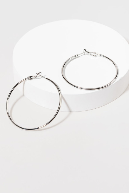 Alissa Brass Smooth Basic Large Hoops