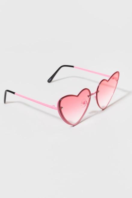 Lori Hot Pink Heart Sunglasses