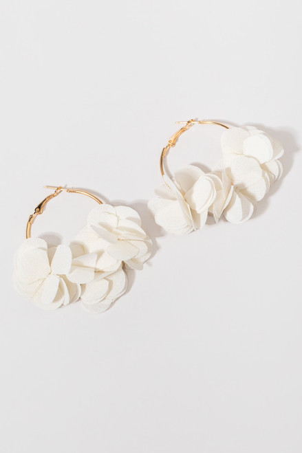 Alyssa Petal Cluster Hoop Earrings