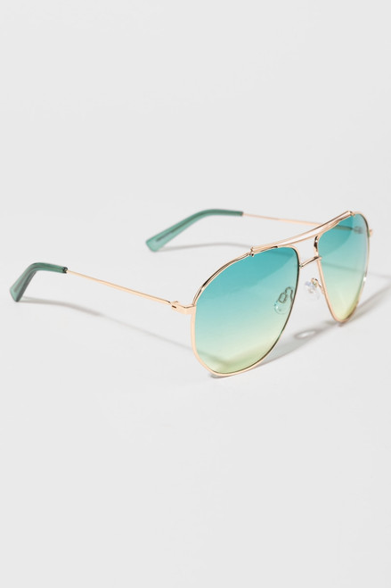 Marina Gold Aviator Sunglasses