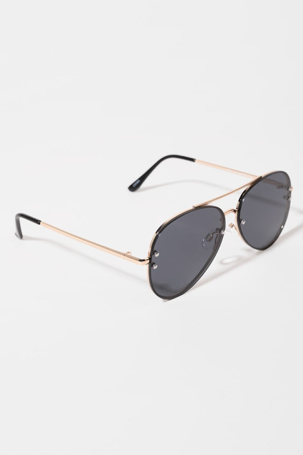 Lainey Thick Framless Aviator Sunglasses