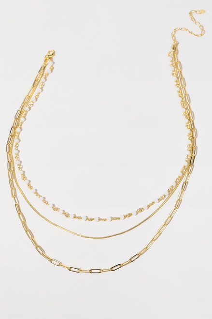 Lydia Multi Layered Gold Necklace