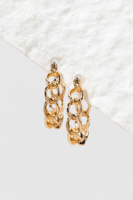 Erika Gold Chain Hoop Earrings