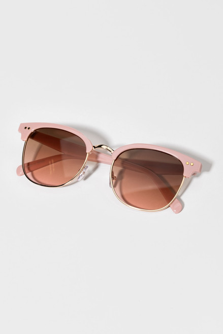 Caitlin Wayfarer Gold Accent Sunglasses