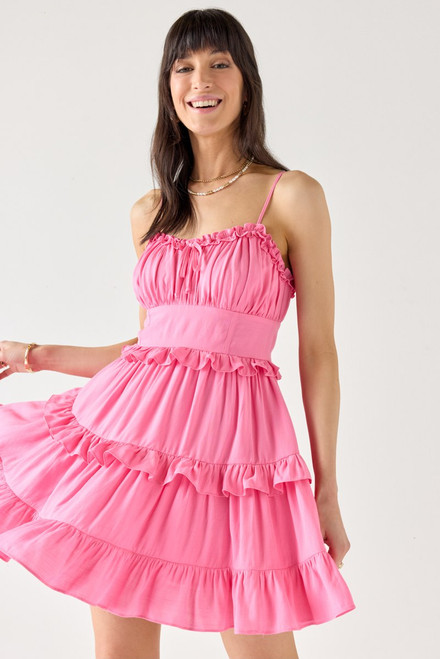 Emma Upper Ruffle Mini Swing Dress