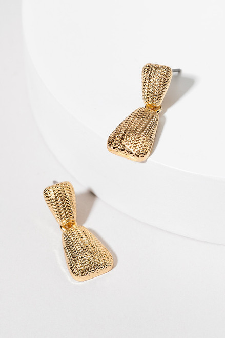 Kristine Textured Rounded Drop Earrings