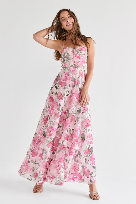 Lana Floral Corset Maxi Dress