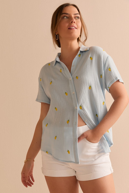 Savannah Lemon Button Down Shirt