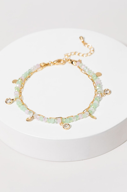 Josephine Bead Coin Bracelet