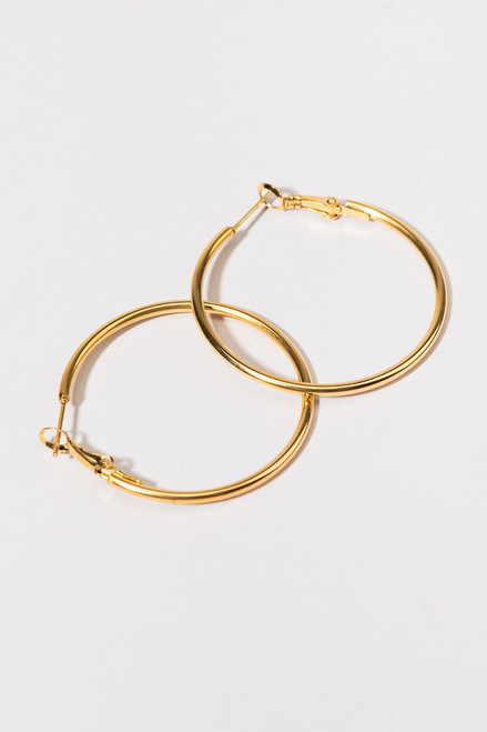 Linnaea Large Gold Hoop Earrings