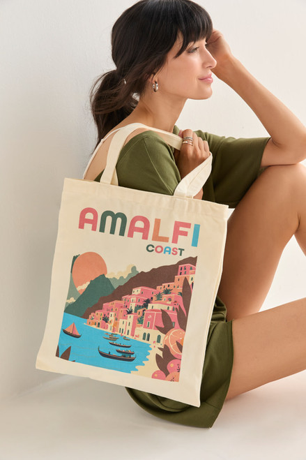 Amalfi Coast Graphic Tote Bag