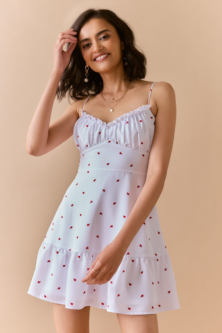 Kimberly Heart Pattern Corset Mini Dress