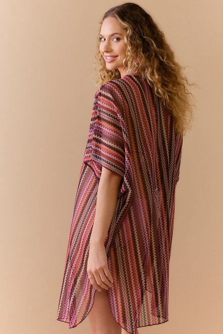 Annora Chevron Print Kimono