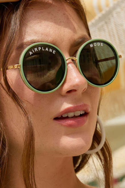 Lena Airplane Mode Round Sunglasses
