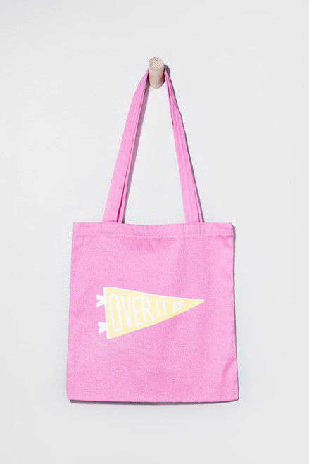 Over It AF Canvas Tote Bag