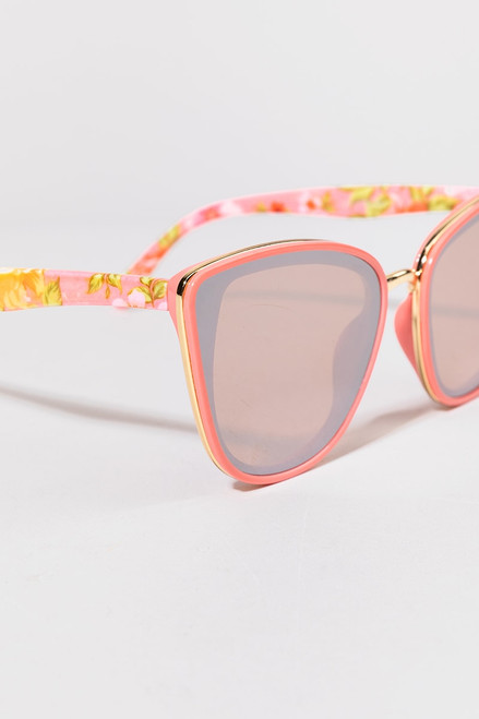 Kelli Lens Over Frame Cat Eye Sunglasses