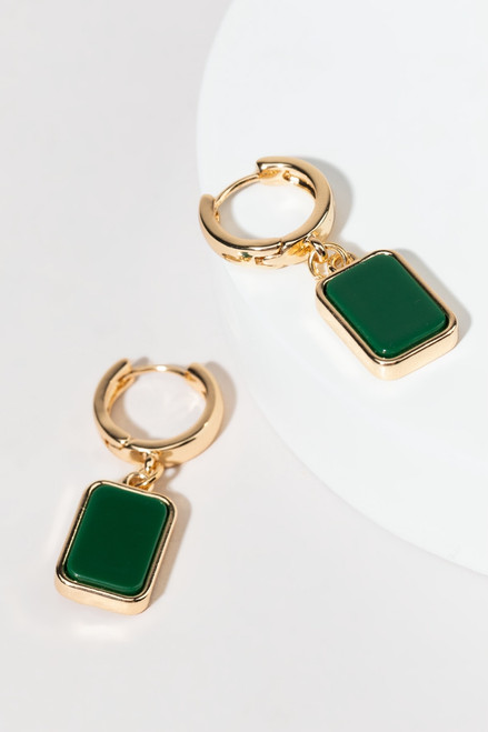 Ashlee Tablet Charm Earrings