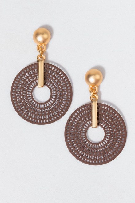 Valarie Matte Paint Circle Earrings