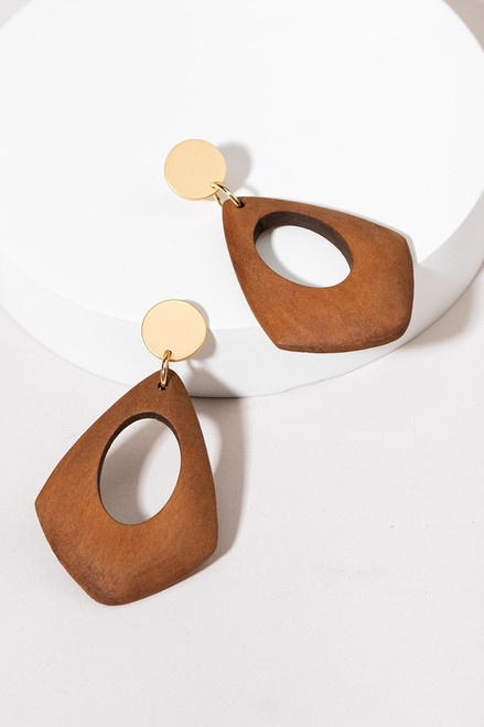Gena Wood On Satin Earrings