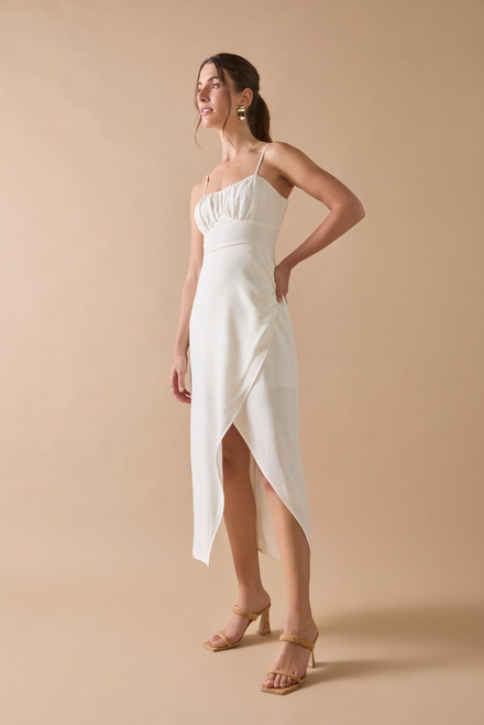 Mae Corset Top Slit Midi Dress