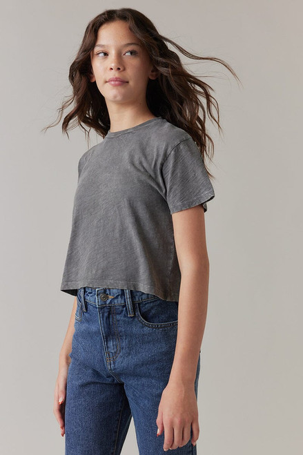 Hello Franki Olivia Cropped Slub T-Shirt for girls