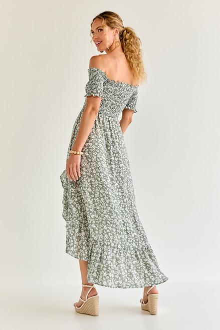 Perdita Smocked Off The Shoulder Maxi Dress