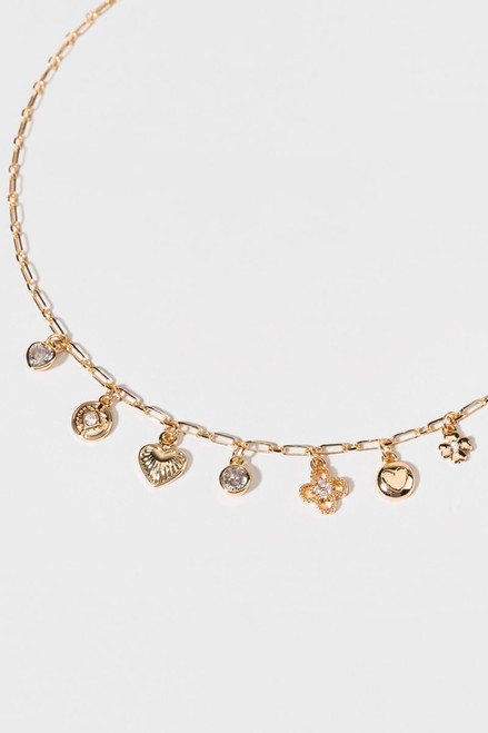 Paula Multiple Mixed Pendant Charm Necklace