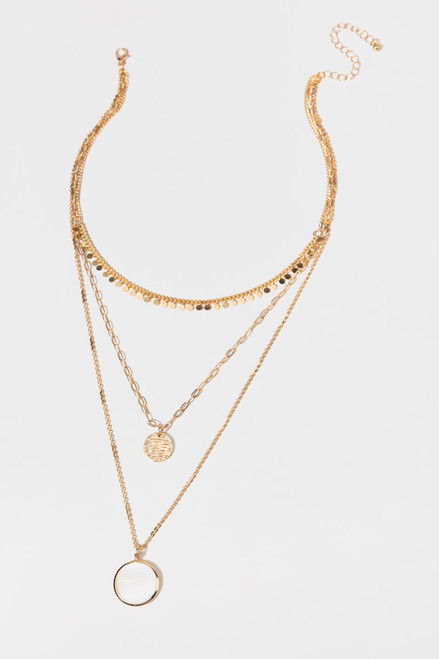 Jessie Mixed Layer Pendant And Beaded Delicate Necklace