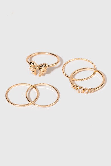 Vanessa Golden Ring Set