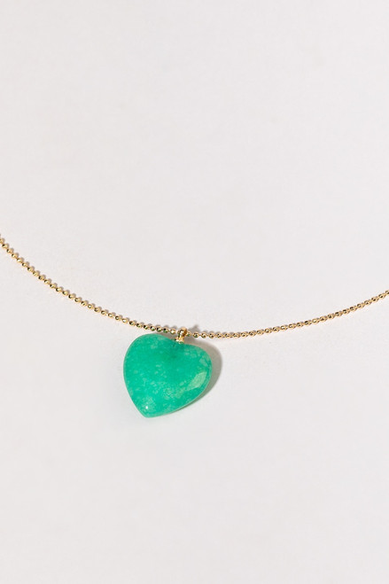 Jade Heart Pendant Necklace