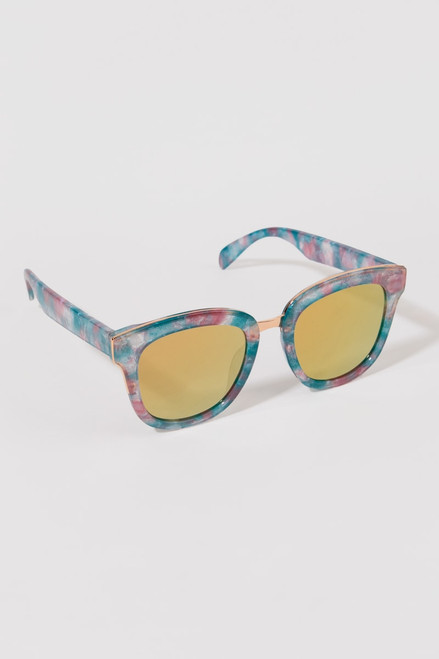 Cherie Mirrored Wayfarer Sunglasses