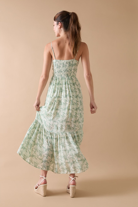 Wren Palm Print Maxi Dress