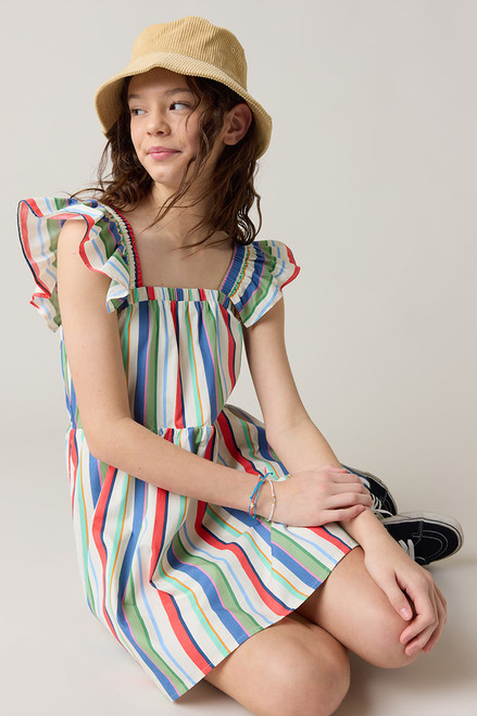 Hello Franki Flutter Sleeve Tiered Tank Dress for girls