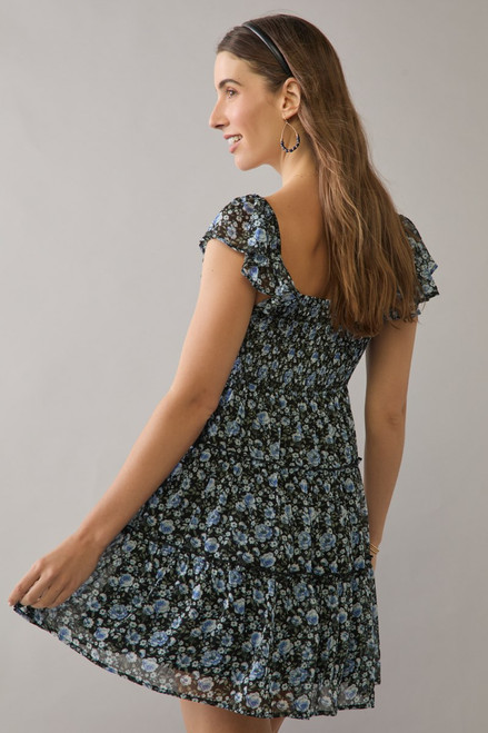 Stella Ruffle Tiered Floral Mini Swing Dress