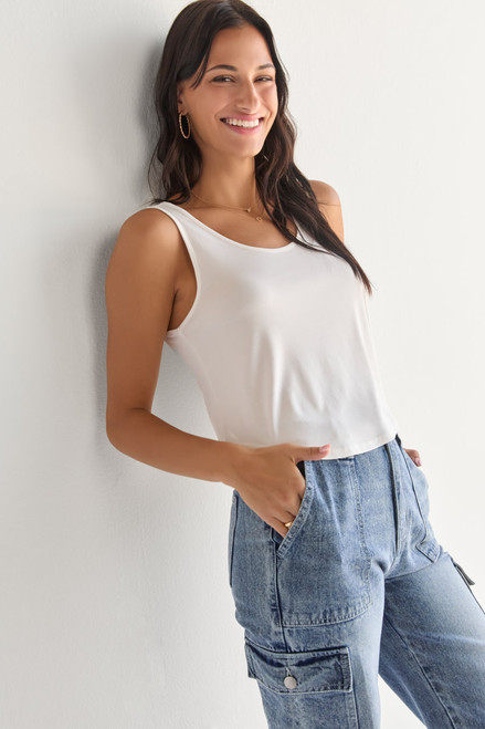 Donna Cupro Swing Tank Top