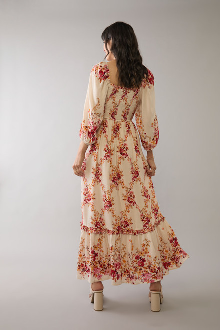 Rhiannon Diamond Print Maxi Dress